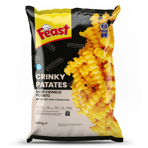 Feast Crinky Patates 1 Kg nin resmi