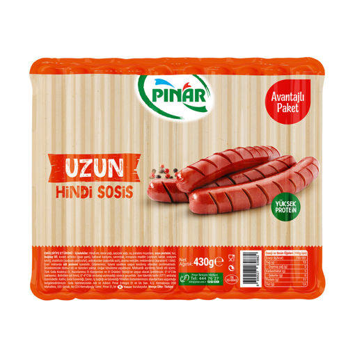 Pınar Hindi Uzun Sosis 430 Gr nin resmi