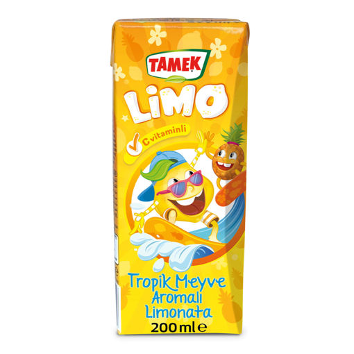 Tamek Limo Tropik Meyveli Limonata 200 Ml nin resmi