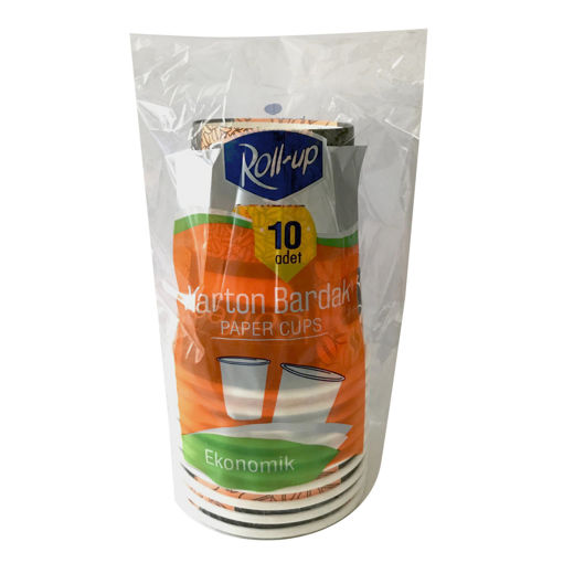 Roll-up Kahve Bardağı 8 Oz 10'lu nin resmi