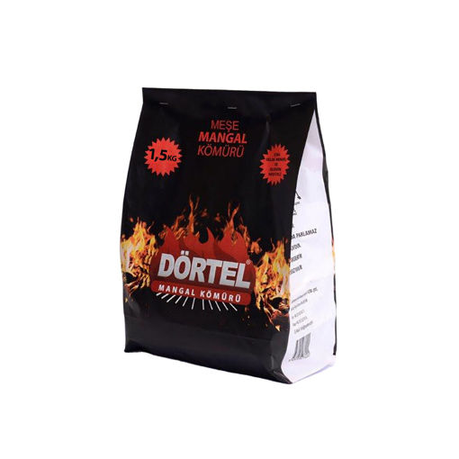 Dörtel Mangal Kömürü Craft Ambalaj 1,5 Kg nin resmi