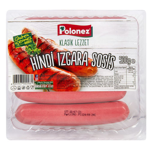 Polonez Hindi Izgara Sosis 500 Gr nin resmi