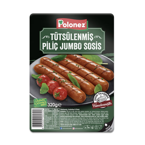 Polonez Tütsülenmiş Piliç Jumbo Sosis 320 Gr nin resmi