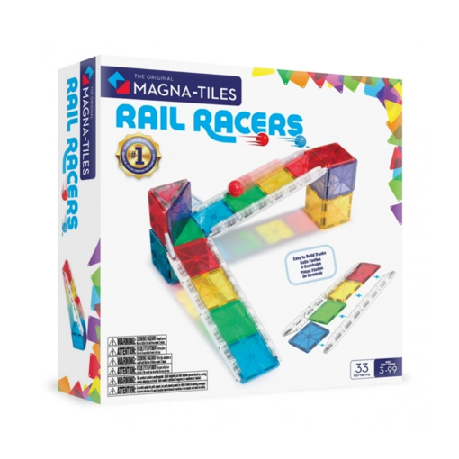 Magna Tiles Rail Racers 33 Parça nin resmi