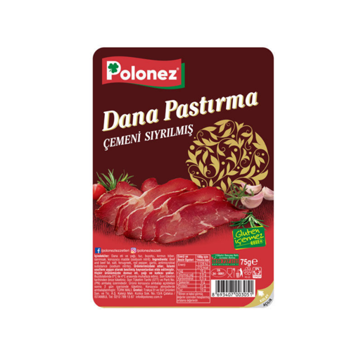 Polonez Çemeni Sıyrılmış Pastırma 75 Gr nin resmi