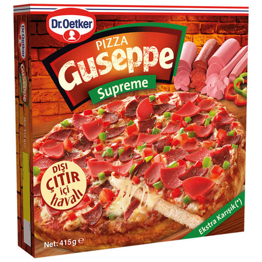 Dr.Oetker Guseppe Supreme Extra Karışk Pizza 415 Gr nin resmi