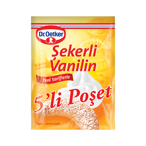 Dr.Oetker Şekerli Vanilin 5'li Paket 25 Gr nin resmi
