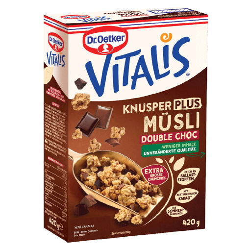 Dr.Oetker Vitalis Sütlü Bitter Çikolatalı Çıtır Müsli 420 Gr nin resmi