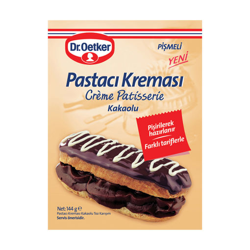 Dr.Oetker Pişmeli Pastacı Kreması Kakaolu 144 Gr nin resmi