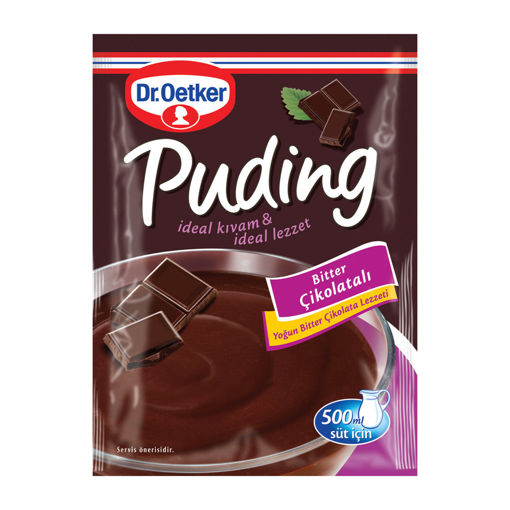 Dr Oetker Puding Bitter Çikolatali 111gr nin resmi