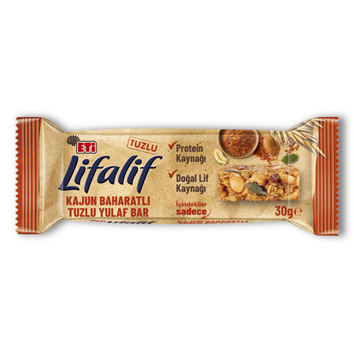 Eti Lifalif Tuzlu Bar Kajun Baharatlı 30 Gr nin resmi