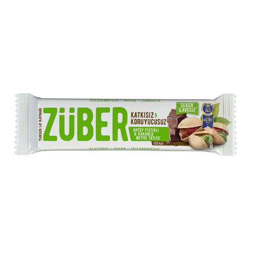 Züber Antep Fıstıklı Çikolatalı Meyve Bar 40 Gr nin resmi