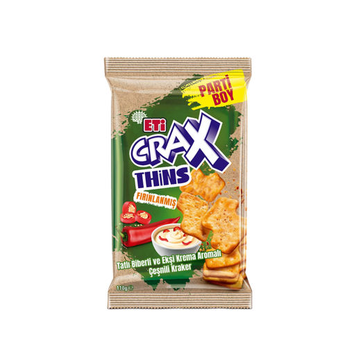 Eti Crax Thins Tatlı Biber Ekşi Krema 110 Gr nin resmi