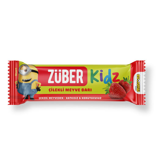 Züber Kidz Çilekli Meyve Bar 25 Gr nin resmi