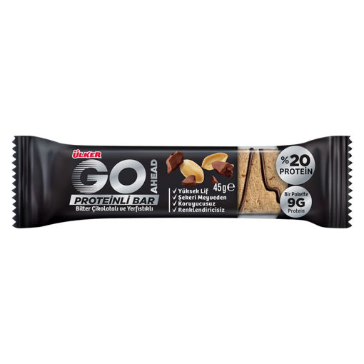Ülker Go Ahead Yer Fıstıklı Protein Bar 45 Gr nin resmi