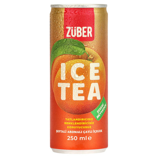 Züber Şeftali Aromalı Çaylı İçecek 250 Ml nin resmi