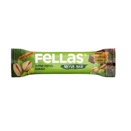 Fellas Antep Fıstıklı ve Kakaolu Meyve Barı 40 Gr nin resmi