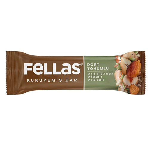 Fellas Dört Tohumlu Kuruyemiş Bar 30 Gr nin resmi