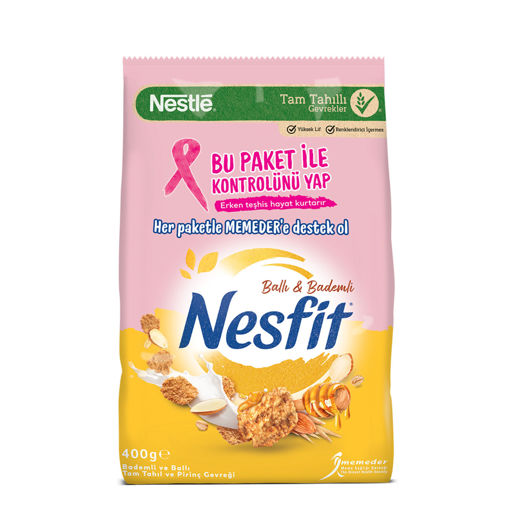 Nestle Nesfit Ballı Bademli Tam Tahıl ve Pirinç Gevreği 400 Gr nin resmi