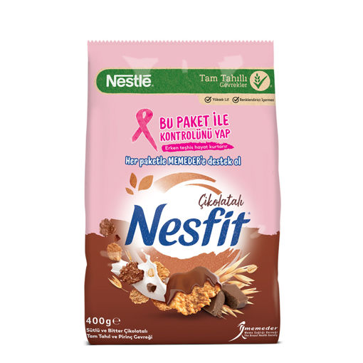 Nestle Nesfit Çikolatalı Tam Tahıl ve Pirinç Gevreği 400 Gr nin resmi
