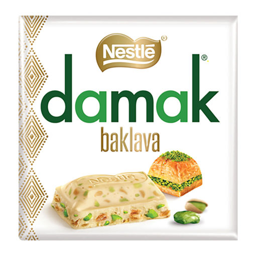 Nestle Damak Baklava Antep Fıstıklı Baklavalı Beyaz Çikolata 60 Gr nin resmi