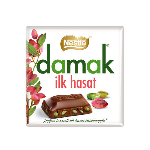 Nestle Damak İlk Hasat Antep Fıstıklı Sütlü Çikolata 60 Gr nin resmi