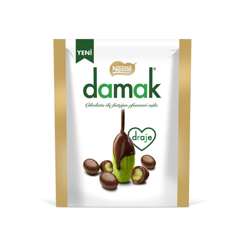 Nestle Damak Sütlü Çikolata Kaplı Antep Fıstıklı Draje 50 Gr nin resmi