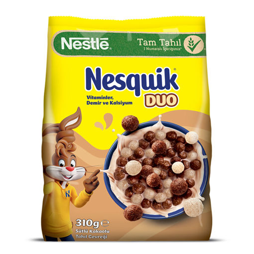 Nesquik Duo Çikolatalı Kahvaltılık Gevrek 310 Gr nin resmi