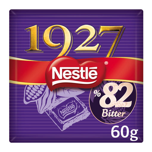 Nestle 1927 %82 Kakaolu Kare Bitter Çikolata 60 Gr nin resmi