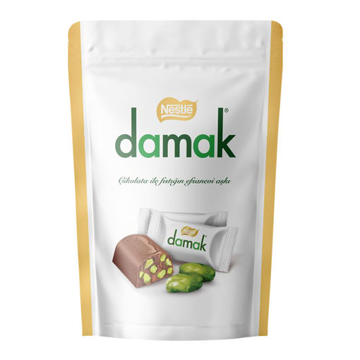 Nestle Damak Antep Fıstıklı Sütlü Çikolata Poşet 151.2 Gr nin resmi