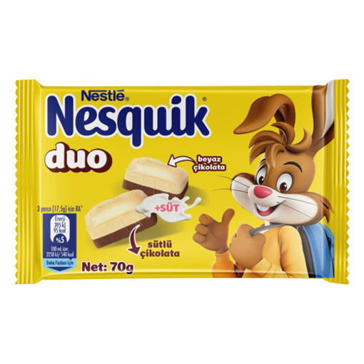 Nestle Nesquik Duo Kare Çikolata 70 Gr nin resmi