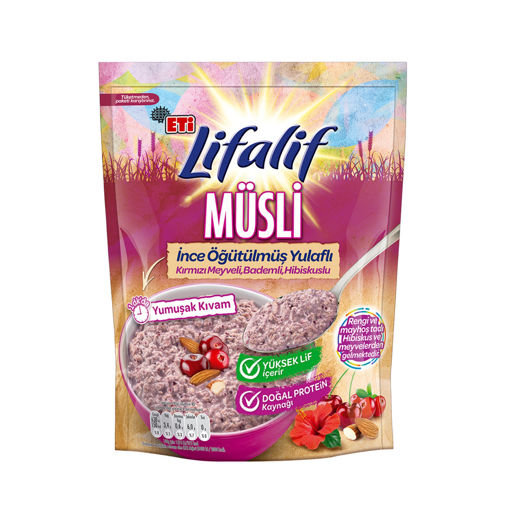 Eti Lifalif İnce Öğütülmüş Müsli Hibiskuslu 250 Gr nin resmi