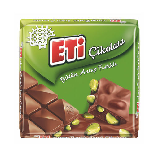 Eti Antep Fıstıklı Kare Çikolata 60 Gr nin resmi