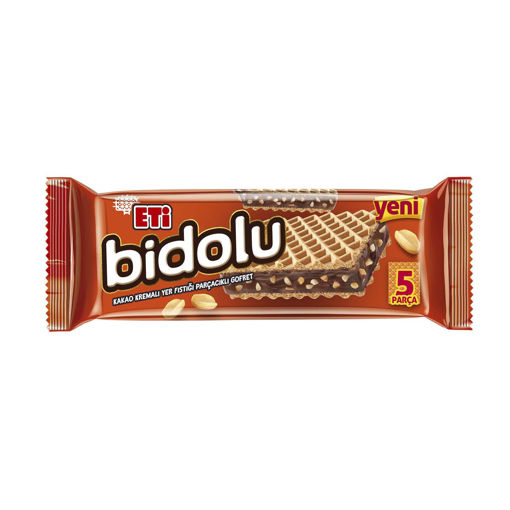 Eti Bidolu Kakao Kremalı Yer Fıstığı Parçacıklı Gofret 81 Gr nin resmi