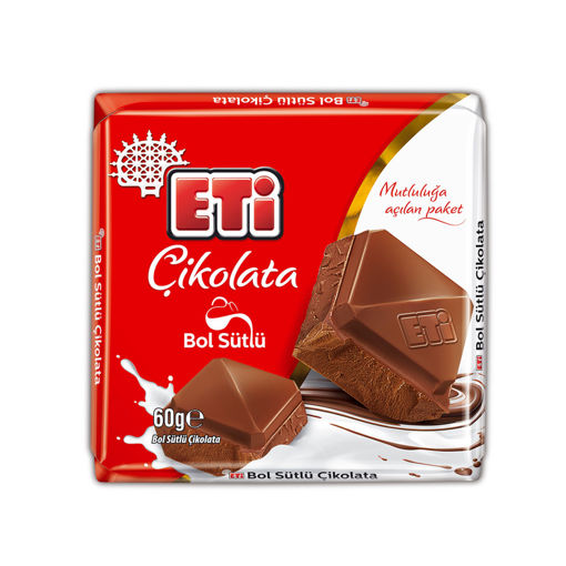 Eti Çikolata Bol Sütlü 60 Gr nin resmi