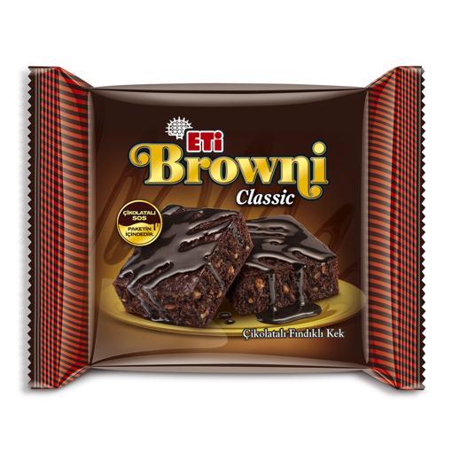 Eti Browni Klasik Çikolatalı Fındıklı Kek 200 Gr nin resmi
