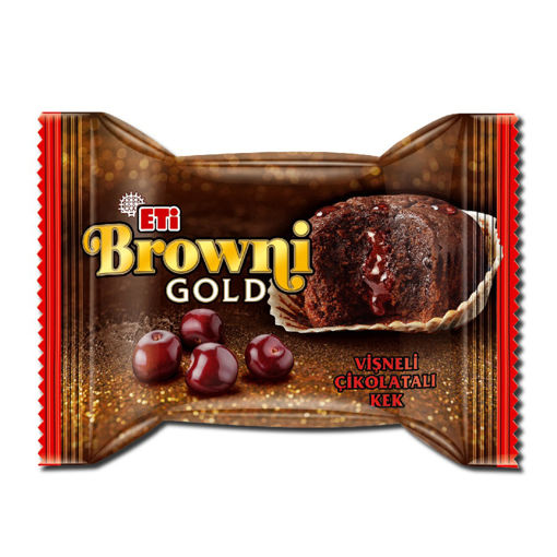 Eti Browni Gold Vişneli Çikolatalı Kek 45 Gr nin resmi