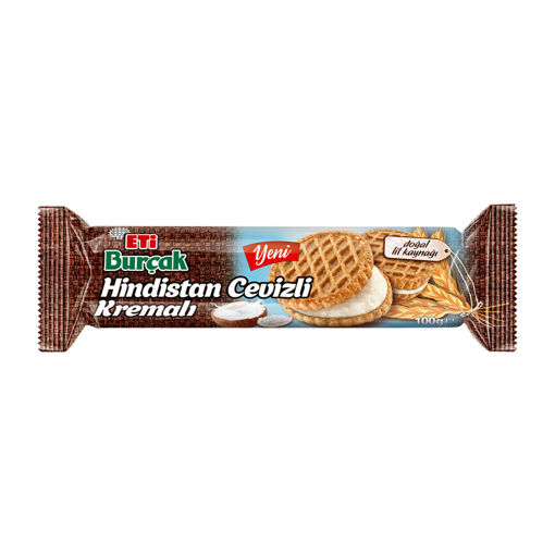 Eti Burçak Hindistan Cevizli Kremalı Bisküvi 100 gr nin resmi