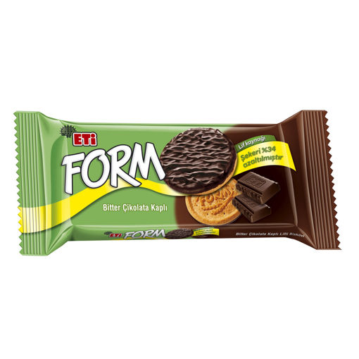 Eti Form Bitter Çikolata Kaplı Lifli Bisküvi 50 Gr nin resmi