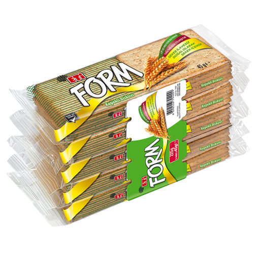 Eti Form Kepekli Bisküvi 225 Gr 5li nin resmi