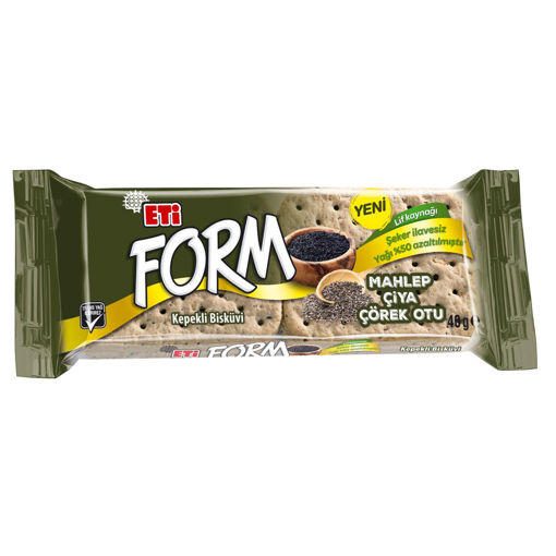 Eti Form Mahlepli Çiyalı ve Çörek Otlu Kepekli Bisküvi 40 Gr nin resmi