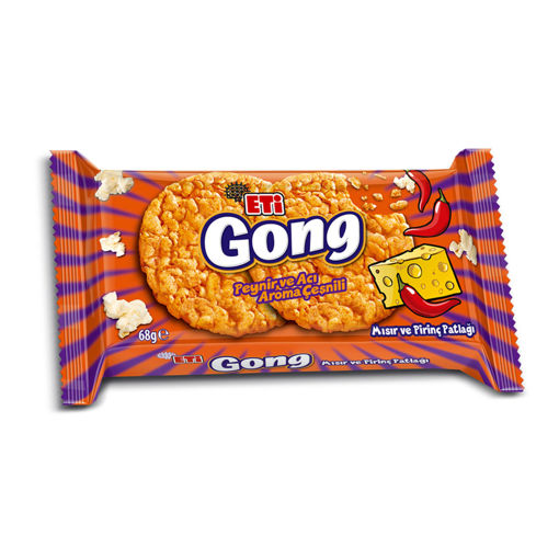 Eti Gong Peynirli Acılı Mısır ve Pirinç Patlağı 68 Gr nin resmi