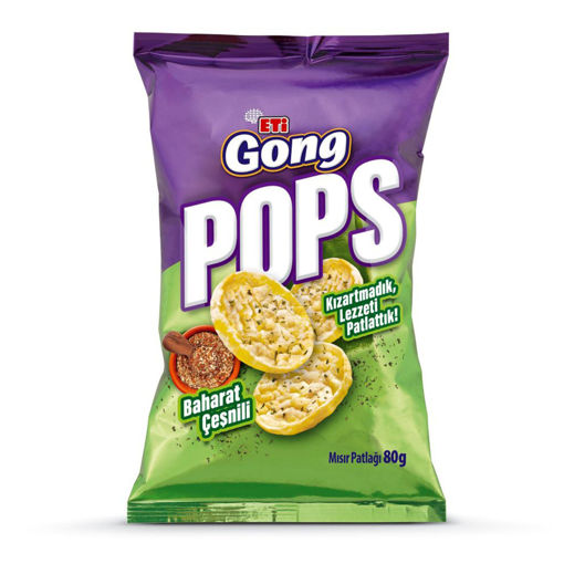 Eti Gong Pops Baharatlı Mısır Patlağı 80 Gr nin resmi