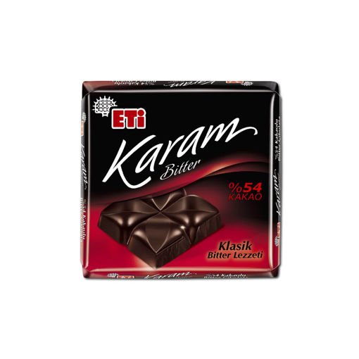 Eti Karam %54 Kakaolu Bitter Çikolata 60 Gr nin resmi
