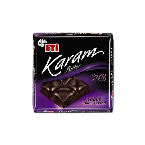 Eti Karam %70 Kakaolu Bitter Çikolata 60 Gr nin resmi