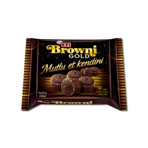 Eti Browni Gold Kakao Soslu Çikolatalı 9'lu 180 Gr nin resmi