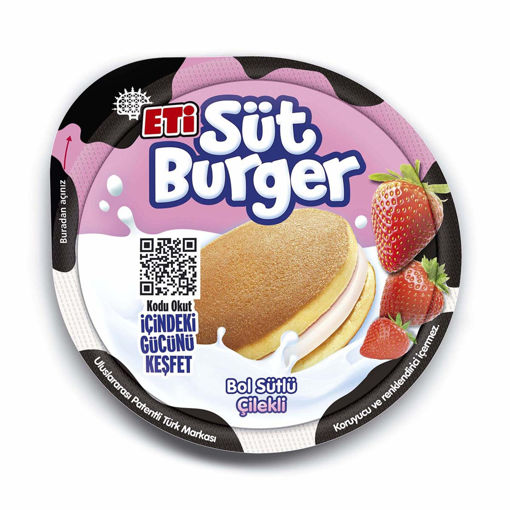 Eti Süt Burger Çilekli Krema Dolgulu Ballı Kek 35 Gr nin resmi