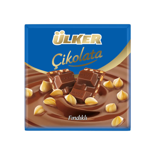 Ülker Fındıklı Sütlü Kare Çikolata 65 Gr nin resmi