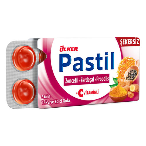 Ülker Pastil Zencefil Zerdeçal Propolis 8'li 22,4 Gr nin resmi
