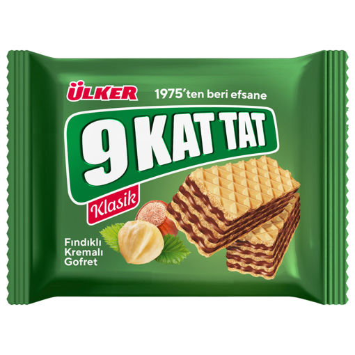 Ülker 9 Kat Tat Fındıklı Gofret 39 Gr nin resmi